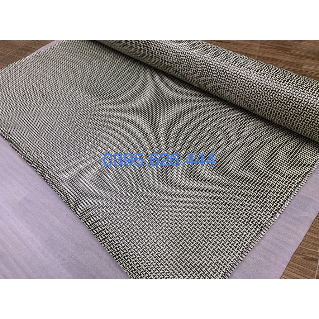 Vải carbon phối sợi màu đen-vàng 3k-200gsm