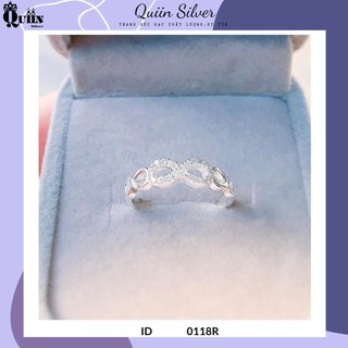 Nhẫn bạc ta, bạc s925 quiin - hình vô cực dành cho nữ 0118r