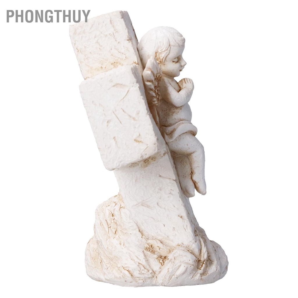 PhongThuy Tượng thiên thần Thiết kế rỗng Ngoại hình dễ thương Thân thiện với môi trường Nhựa Ánh sáng Điêu khắc Chúa giáng sinh để trang trí Quà tặng