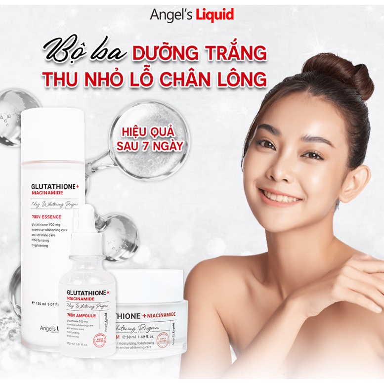 Nước Hoa Hồng Trắng Da 7Day Glutathione + Niacinamide Essence Angel's Liquid  7 Day 150ml