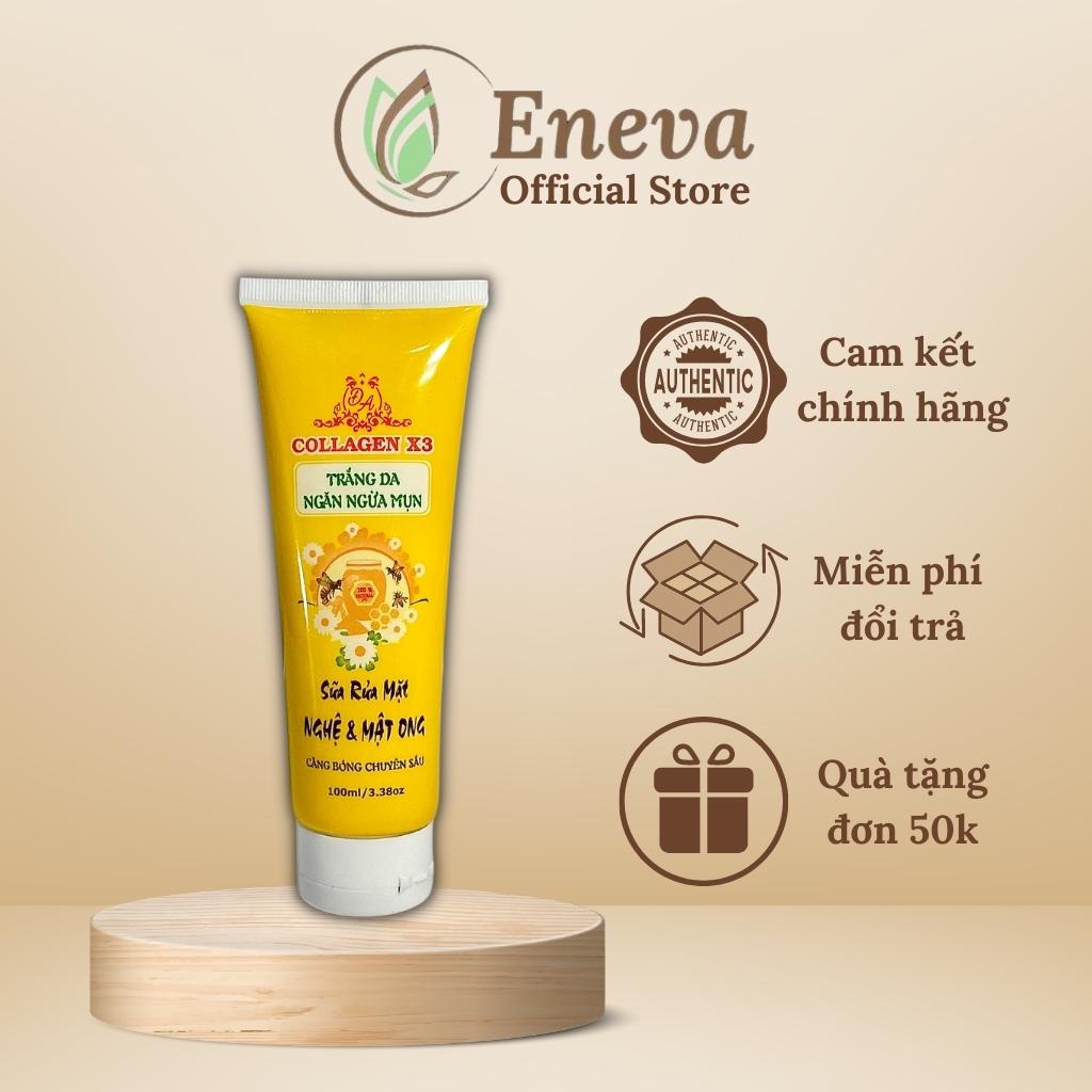 Sữa Rửa Mặt Collagen X3 Nghệ Mật Ong Mỹ Phẩm Đông Anh Chính Hãng 100ml – Sữa Rửa Mặt Sạch Sâu Dưỡng Trắng Da