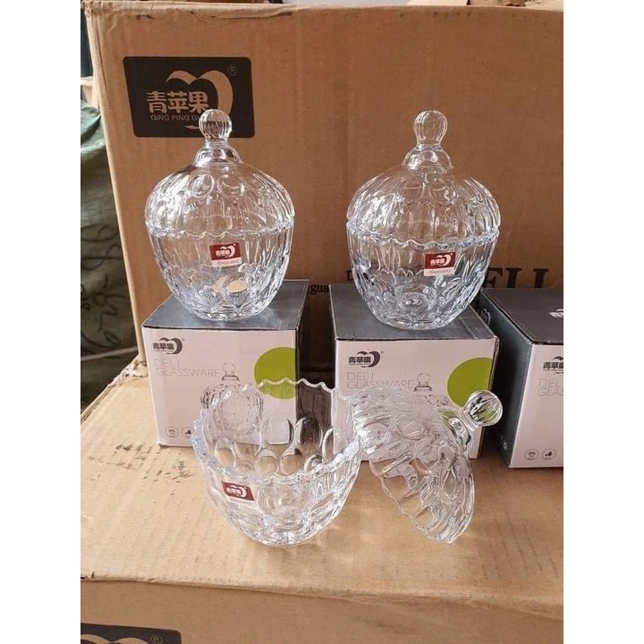 Mua Lọ thủy tinh có nắp đậy đựng mứt tết, các loại hạt, có nắp đậy kín