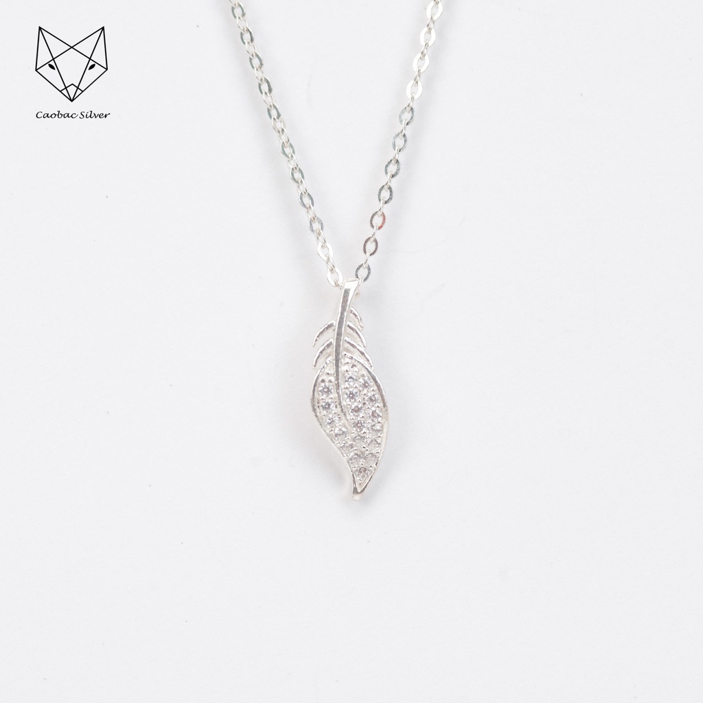 Dây Chuyền Bạc Ta Cao Cấp CaoBac Silver Thiết Kế Hình Lông Vũ Tinh Tế, Đơn Giản, Nhẹ Nhàng, Thanh Lịch Cho Bạn Gái