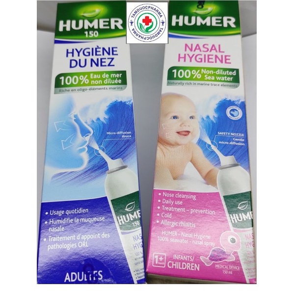 Humer xịt muối biển 150ml pháp