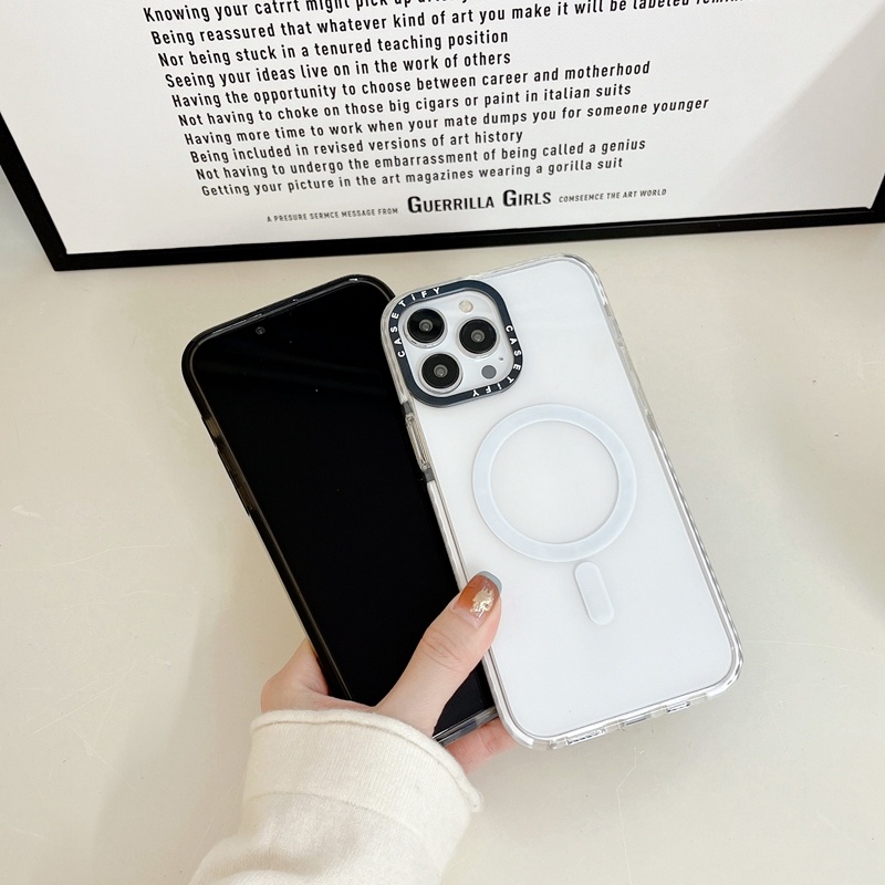 Ốp Điện Thoại PC Cứng Màu Trắng CASETIFY Cho iPhone 14 14Pro 11 12 13 Pro Max