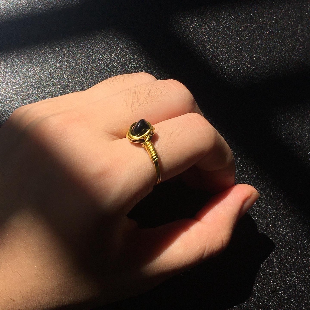 Nhẫn đá Black Tourmaline