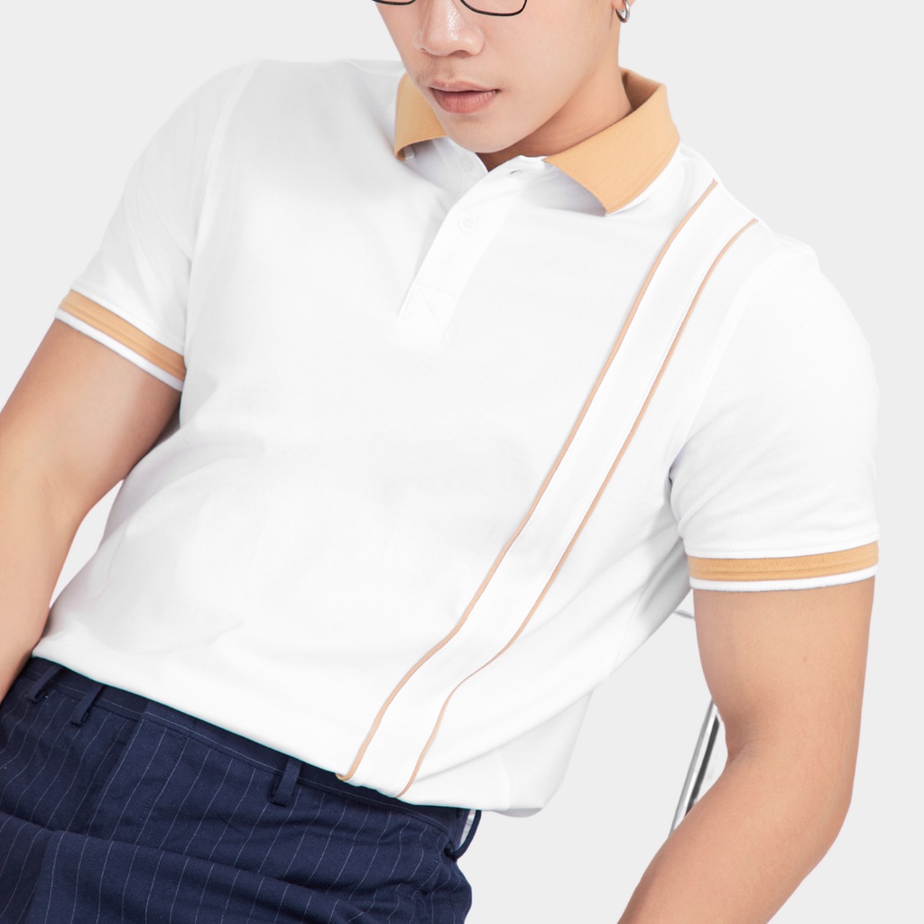 Áo Polo nam tay ngắn HUDOMAN form slimfit chất vải cá sấu cotton CVC co giãn tốt chống nhăn, không phai màu APL-00100