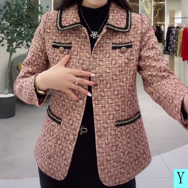 Áo Khoác Cardigan Dáng Ngắn Thời Trang Mùa Thu Cho Nữ Trung Niên