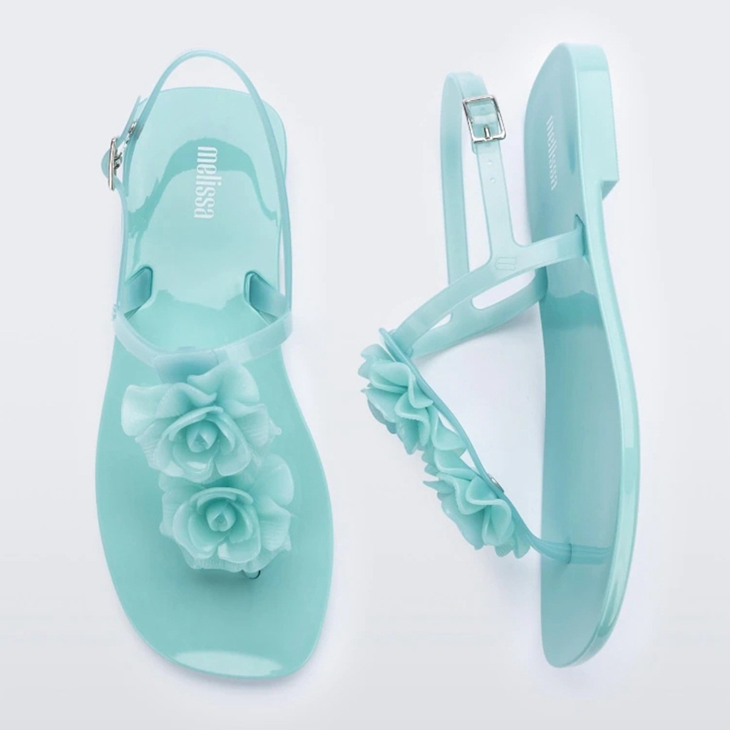 Melissa Giày Xăng Đan Jelly Đế Mềm Hình Hoa Trà Thời Trang Đi Biển