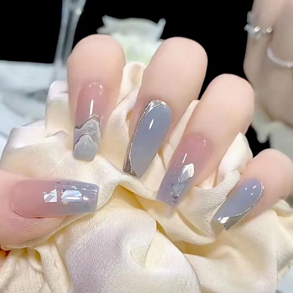 Set 24 Móng Tay Giả Ngắn 1206 Trang Trí Cho Nữ