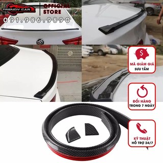 Đuôi Gió, Cánh Lướt Gió Cao Su Vân  3D Xe Ô Tô Phong Cách Thể Thao
