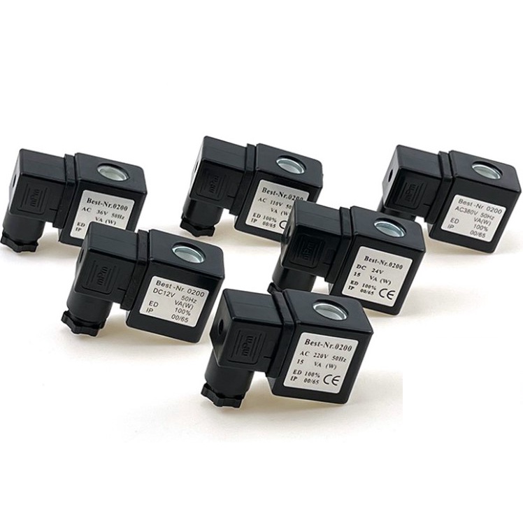 Cuộn coil 220V- 24V -12V - 380V cho van điện từ trục 13mm