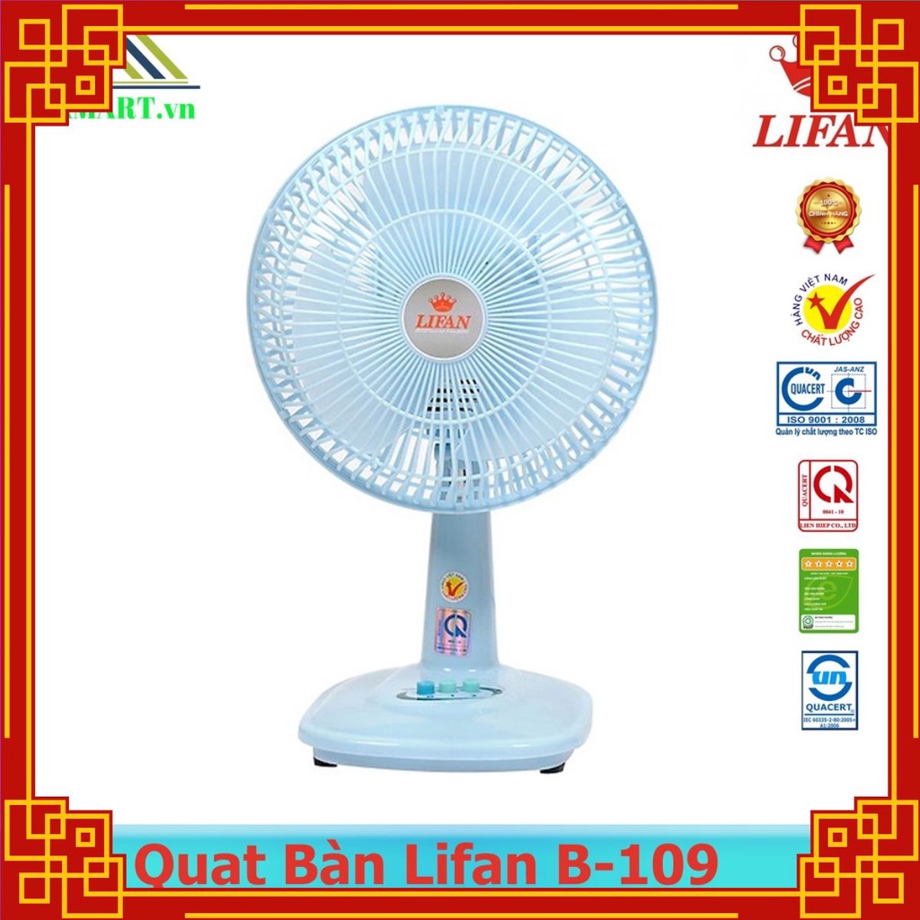 Quạt Bàn Lifan B-109  ( hàng chính hãng, mới 100%)