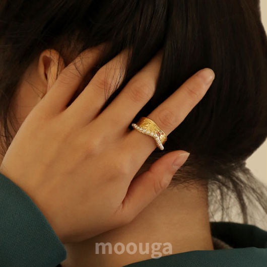 Moouga / Vòng Tay Ngọc Trai Kim Loại Nhẹ Sang Trọng Kiểu Pháp Cổ Điển