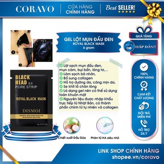 Gel lột mụn đầu đen, mụn cám, bụi bẩn, lông tơ, bã nhờn, bổ sung Collagen - ROYAL BLACK MASK - 6g - Coravo