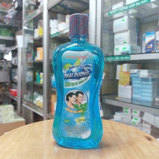 Nước súc miệng thái dương chai 500ml chai màu xanh