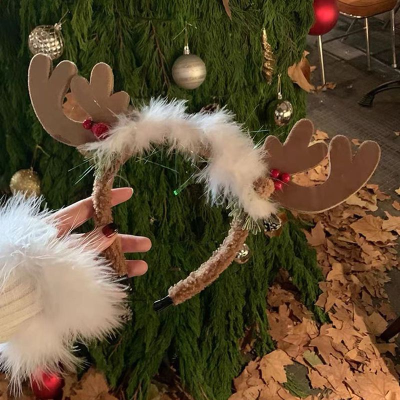 Băng Đô Cài Tóc Hình Sừng Tuần Lộc Giáng Sinh Siêu Nữ Tính