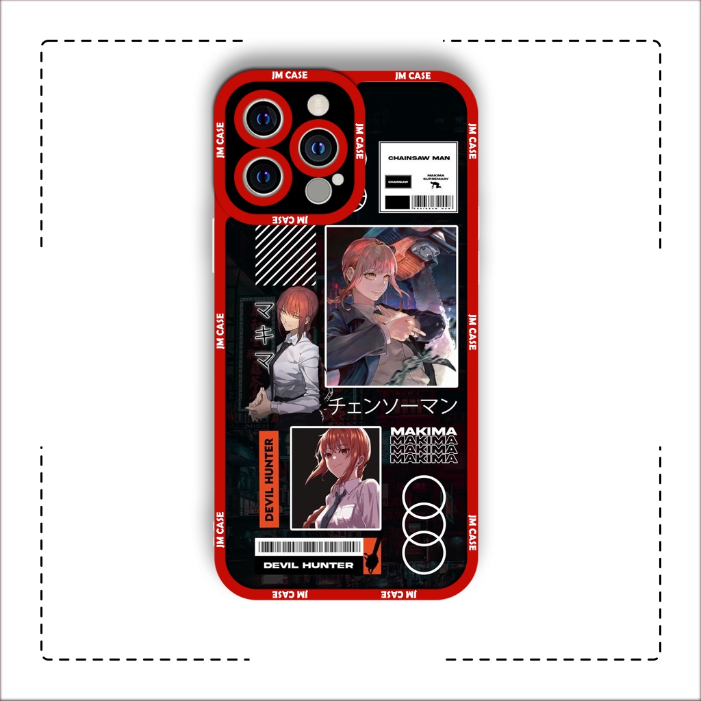 Ốp lưng iphone cạnh vuông JMCase Makima Anime Chainsaw Man Manga 7/7plus/8/8plus/x/xs/11/12/pro/max/plus/promax