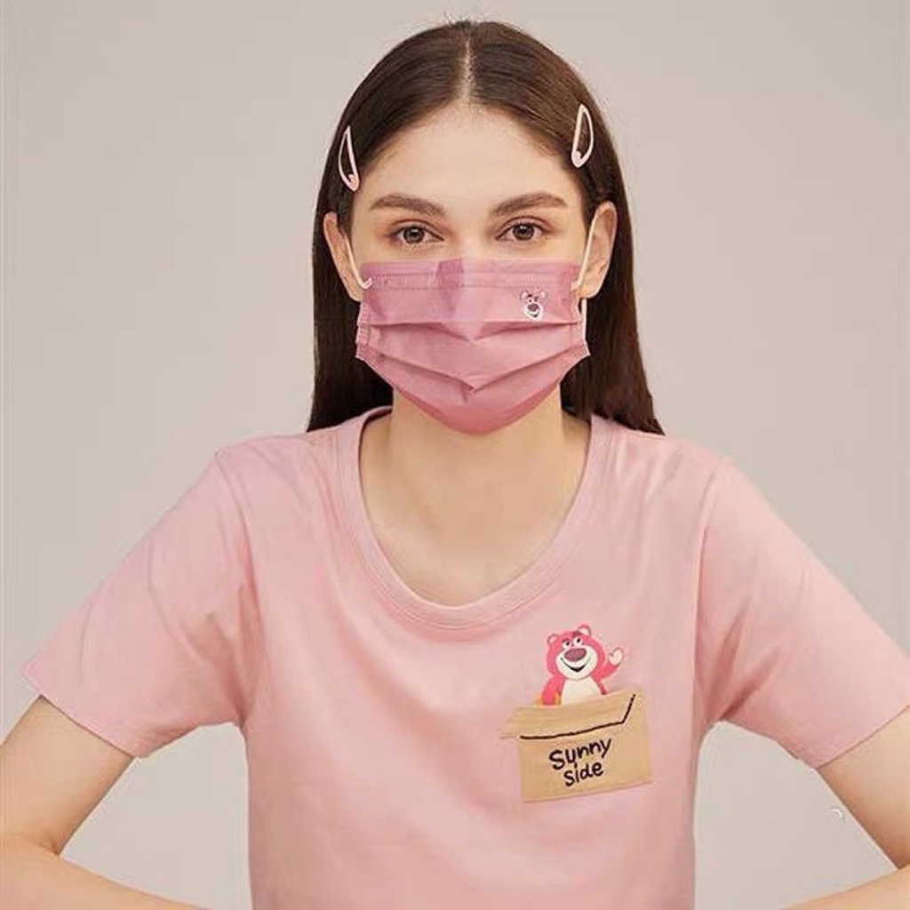 50Cái /20Cái  ConTrưởng Thành Hoạt Hình Hình In 3 Lớp Dùng Một Lần Bảo Vệ Mặt Nạ