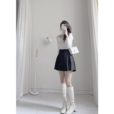 Áo len tăm cổ choker by Samhyewear