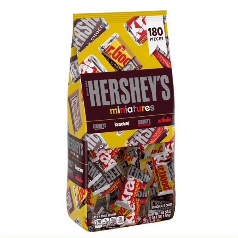 Kẹo Socola Hershey’s Miniatures 1.58kg size to 180 viên của Mỹ