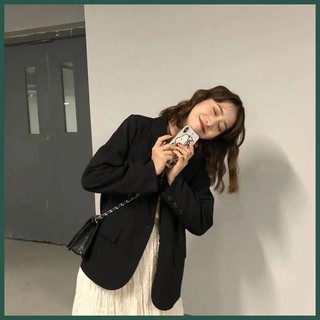 Áo khoác vest dáng rộng kiểu retro anh thời trang xuân thu cá tính