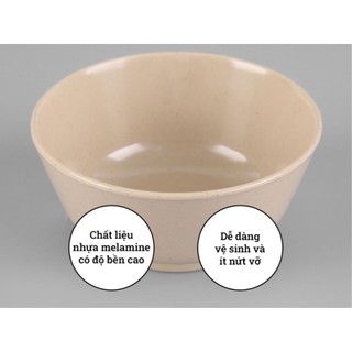 Chén Ăn Cơm Melamine Màu Nâu
