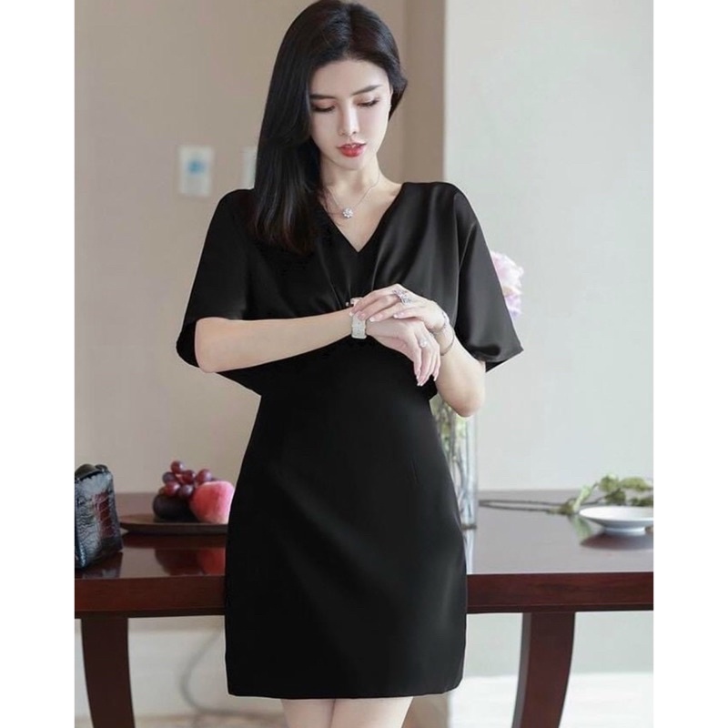 ĐẦM DẠO PHỐ CỔ TIM TAY CÁNH DƠI TẶNG KÈM HOA TAI THỜI TRANG