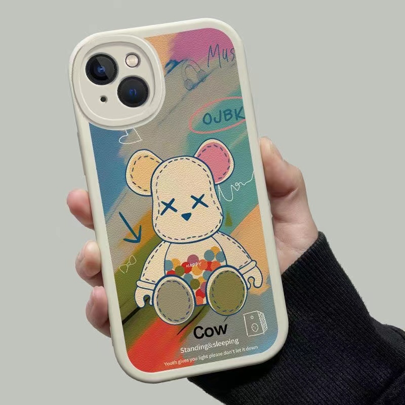 Ốp Điện Thoại TPU Chống Rơi In Hình Gấu Cho iPhone 11 13 12 14 Pro MAX 7plus 8plus 7 8 6 6S 14 Plus XR X XS MAX SE