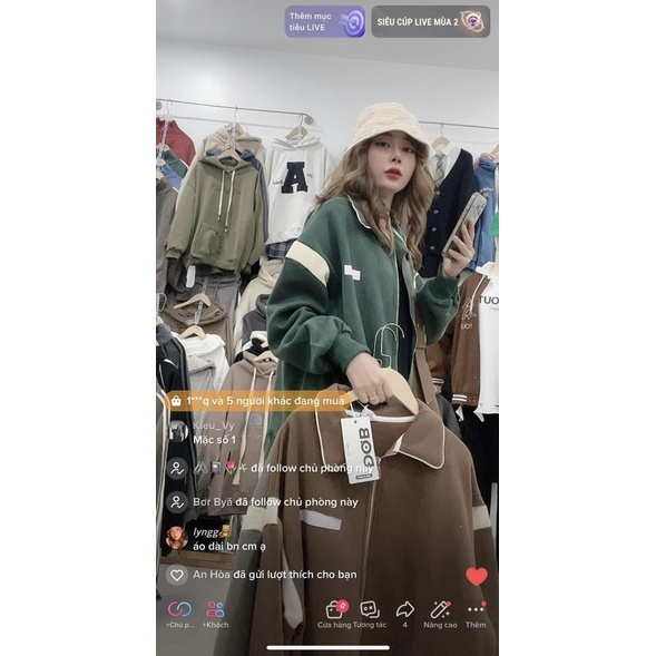 Áo khoác thể thao nam chất nỉ, áo khoác thu đông nữ form rộng dày đẹp