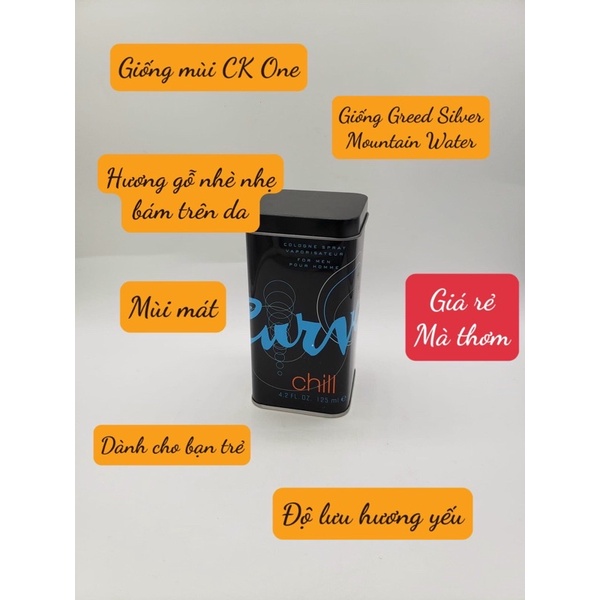 NƯỚC HOA NAM LIZ CLAIBORNE CURVE CHILL EDC 125ML