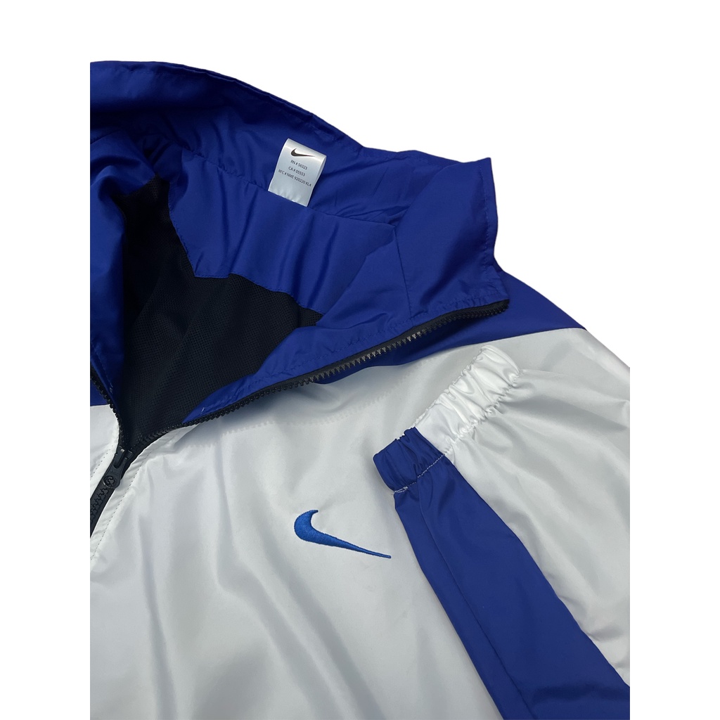 Áo Khoác Jacket Nike Swoosh Vintage Xanh Coban Nam Nữ Vải Dù 2 Lớp Cao Cấp LBsar