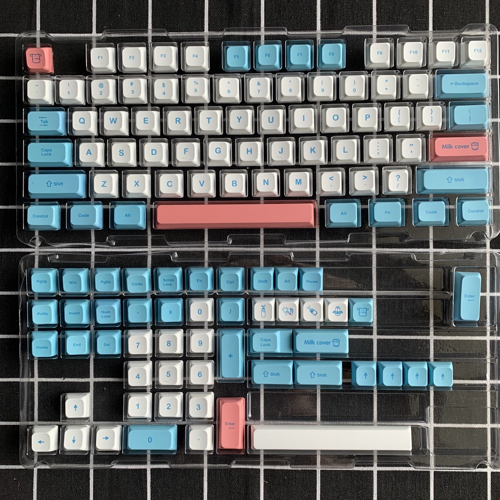 Keycaps PBT XDA - Milk Cover 119 Phím Dành cho phím cơ