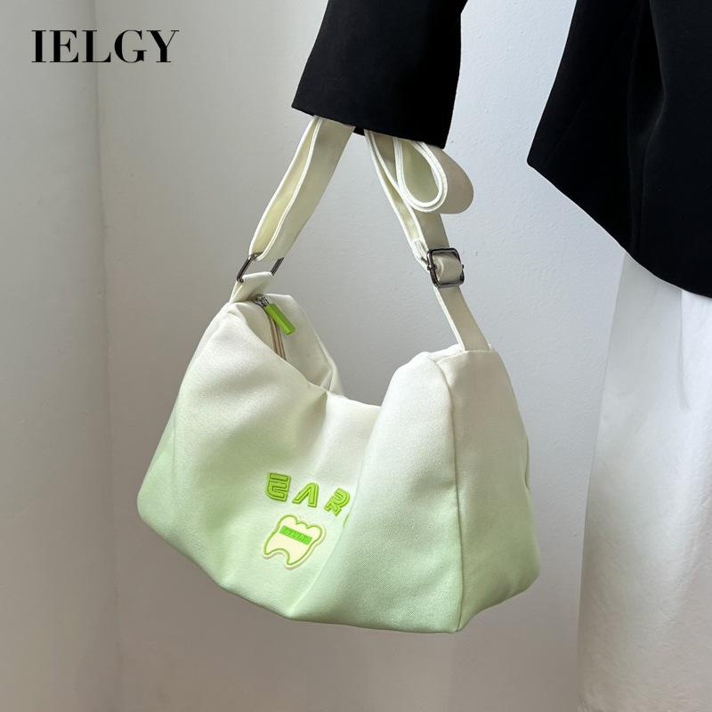 Ielgy Túi Đeo Chéo Màu gradient Phong Cách preppy Thời Trang Cho Nữ