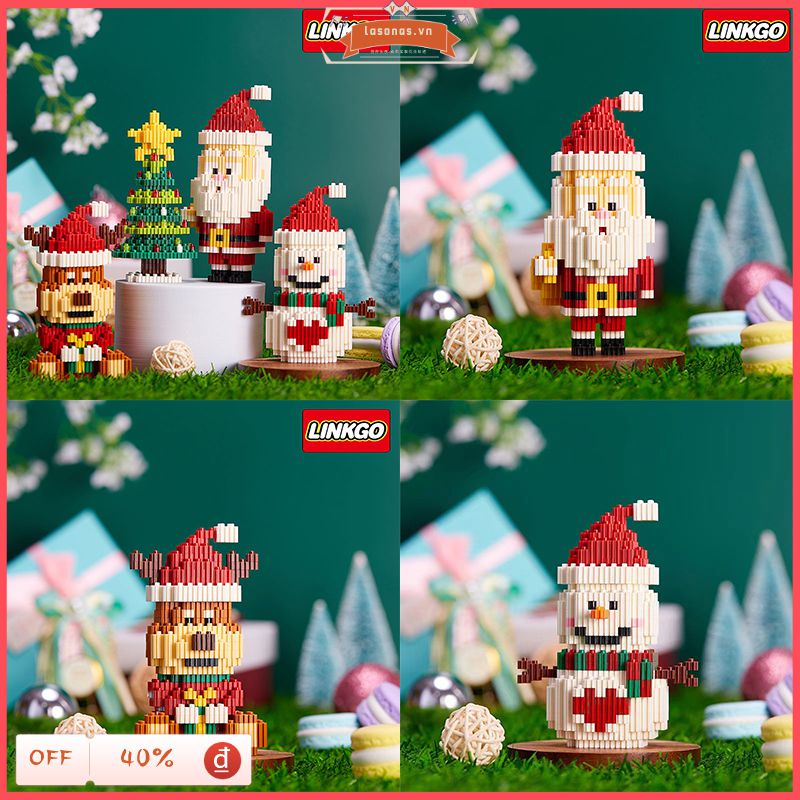 Cá Tuyết Giáng Sinh Ông Già Noel Khối Xây Dựng Người Tuyết Nai Sừng Tấm Hoạt Hình Mini Nhân Vật Hành Động Mẫu Búp Bê Đồ Chơi Trẻ Em Năm Mới Xmax quà Tặng