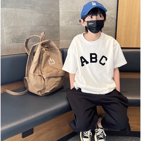Đồ bộ bé trai Con Xinh áo thun cotton mix quần jogger ABC7,Thời trang dành cho bé từ 4 đến 10 tuổi
