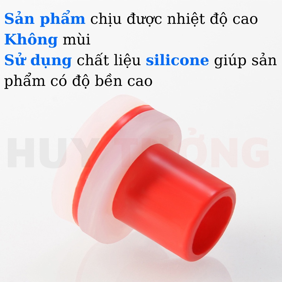 Gioăng cao su HUY TUONG chất liệu nhựa silicon, hạn chế làm rò rỉ nước thay thế cho băng keo lụa - Màu đỏ nhựa trắng