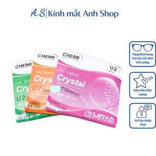 Tròng kính cận viễn loạn Chemi chống tia uv, chống ánh sáng xanh, đổi màu đen khói