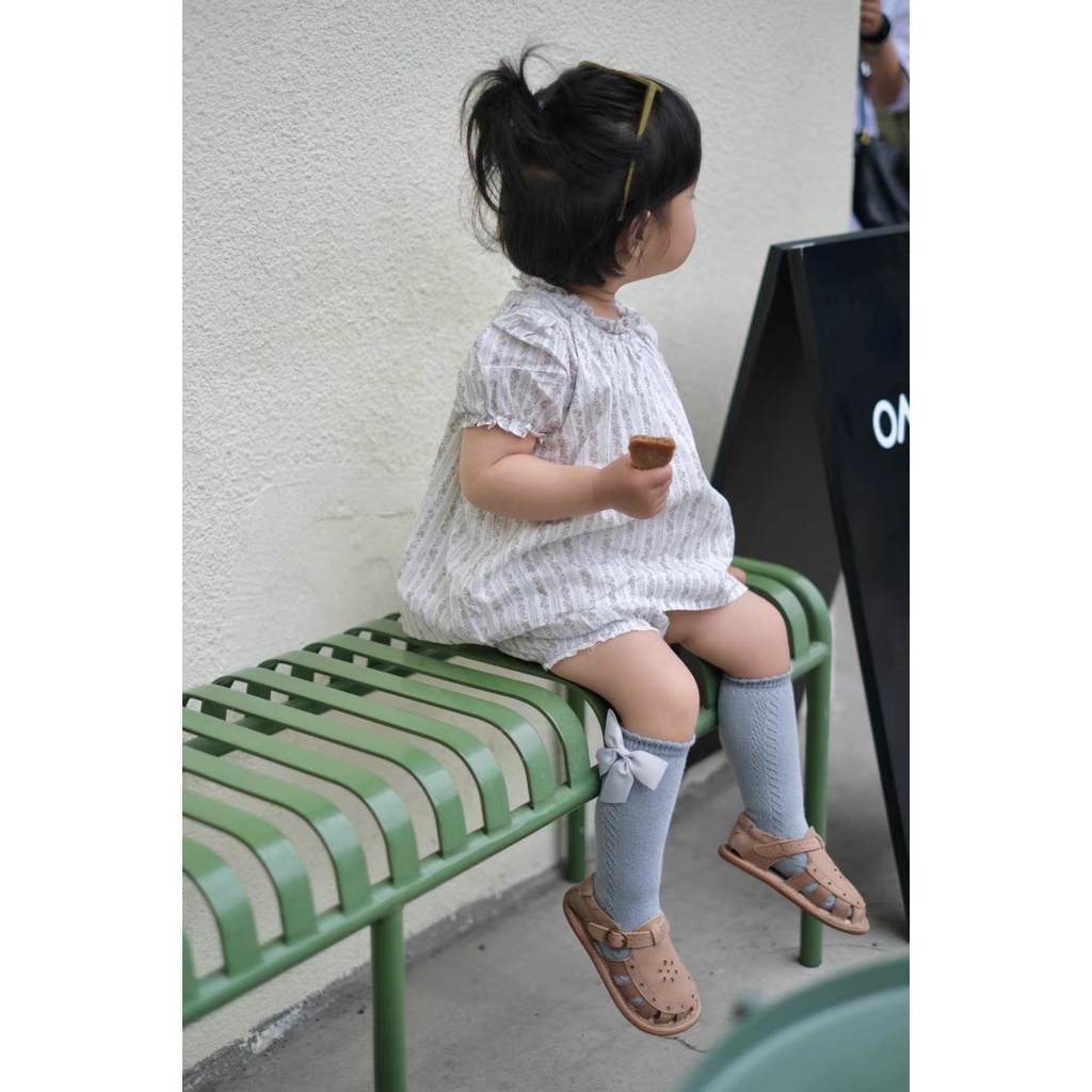 Tất vớ đùi cho bé gá hãng NEMO BABY siêu dễ ươ gắn nơ thiết kế viền thoáng khí phong cách Hàn Quốc mới nhất TL07