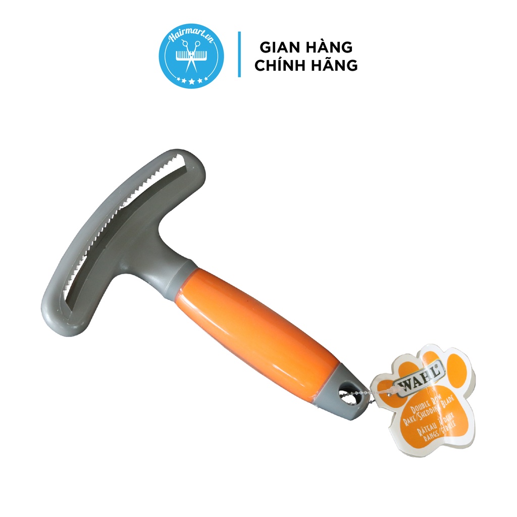 Lược chải hai lưỡi DE-SHEDDER chống rụng lông chó mèo chính hãng Wahl bàn chải lông rụng - Hair Mart
