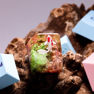  Keycap cá koi đỏ trắng nút bàn phím rẻ đẹp phù hợp cho bàn phím cơ SA 