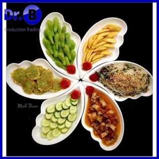Bộ đĩa gốm sứ hình cánh tiên dày dặn bày cỗ- GiadungBrB
