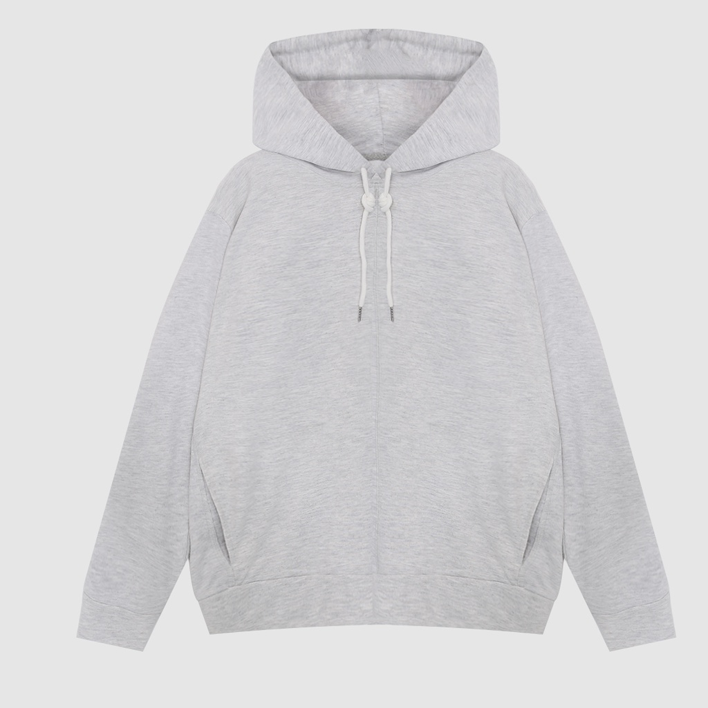 Áo hoodie GINDY trơn chất nỉ da cá form rộng unisex sweater dài tay có mũ basic nam nữ thời trang thu đông A082