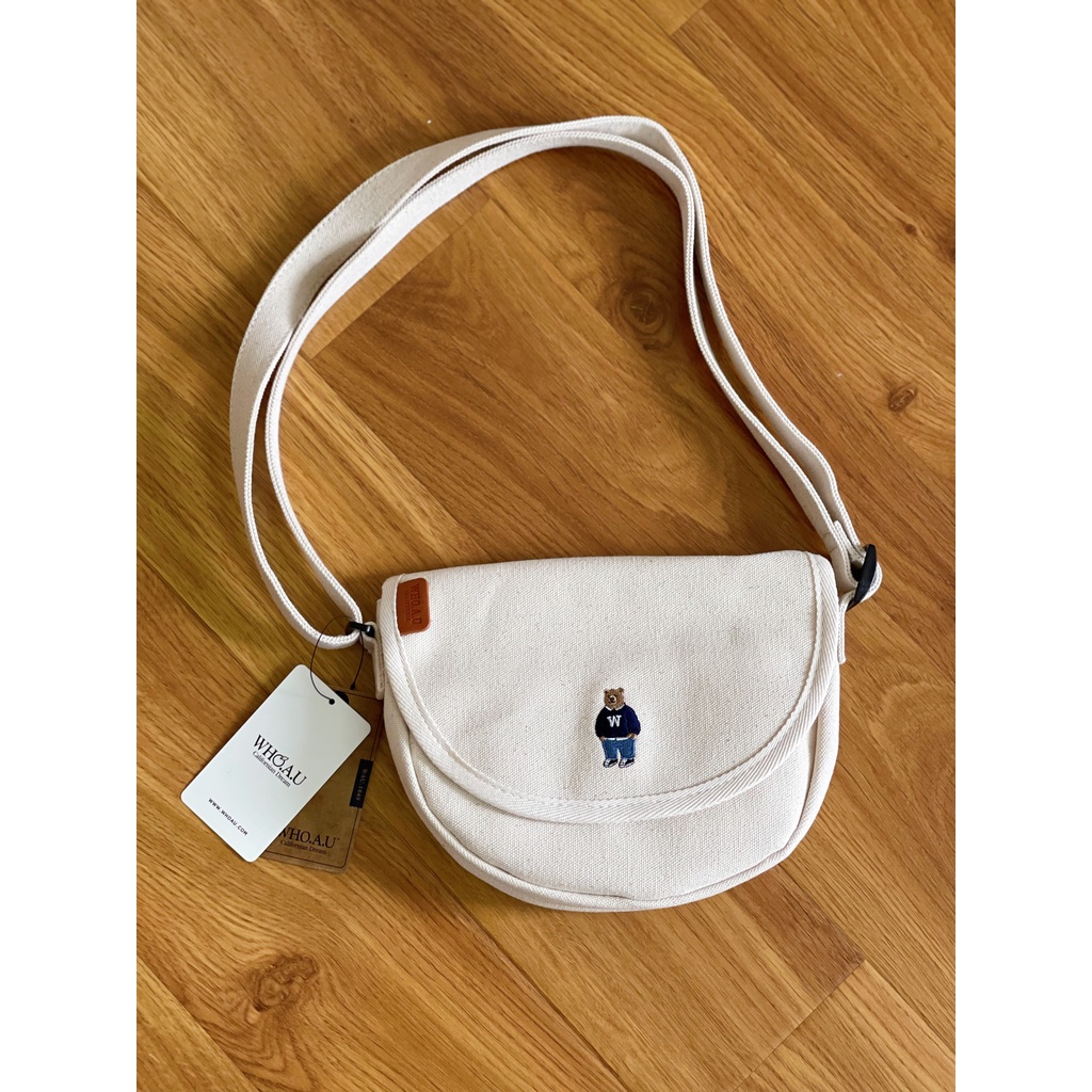 Túi gấu Whoau đeo chéo chính hãng Korea