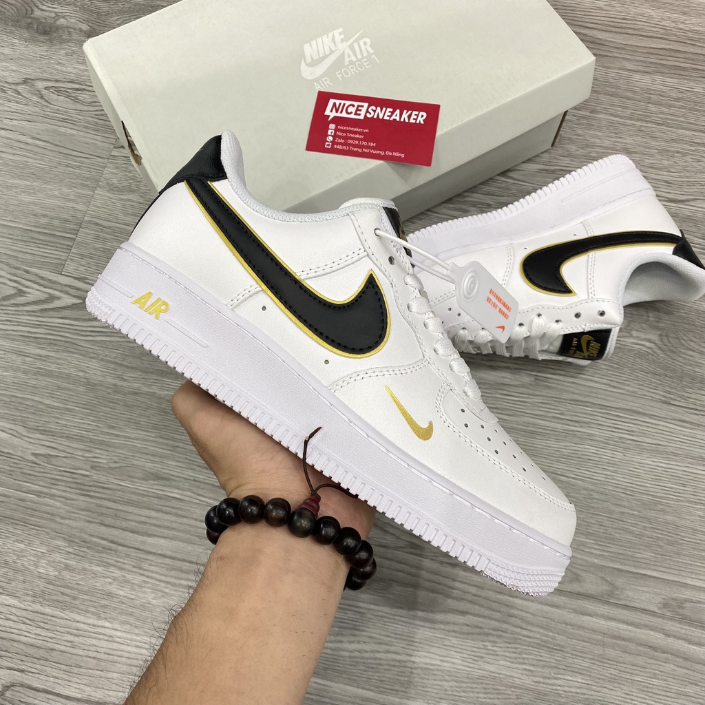 Giày Nike Air Force 1 Low LV8 White Metallic Gold Black (Trắng/Đen/Vàng) - High quality | Nice Sneaker.