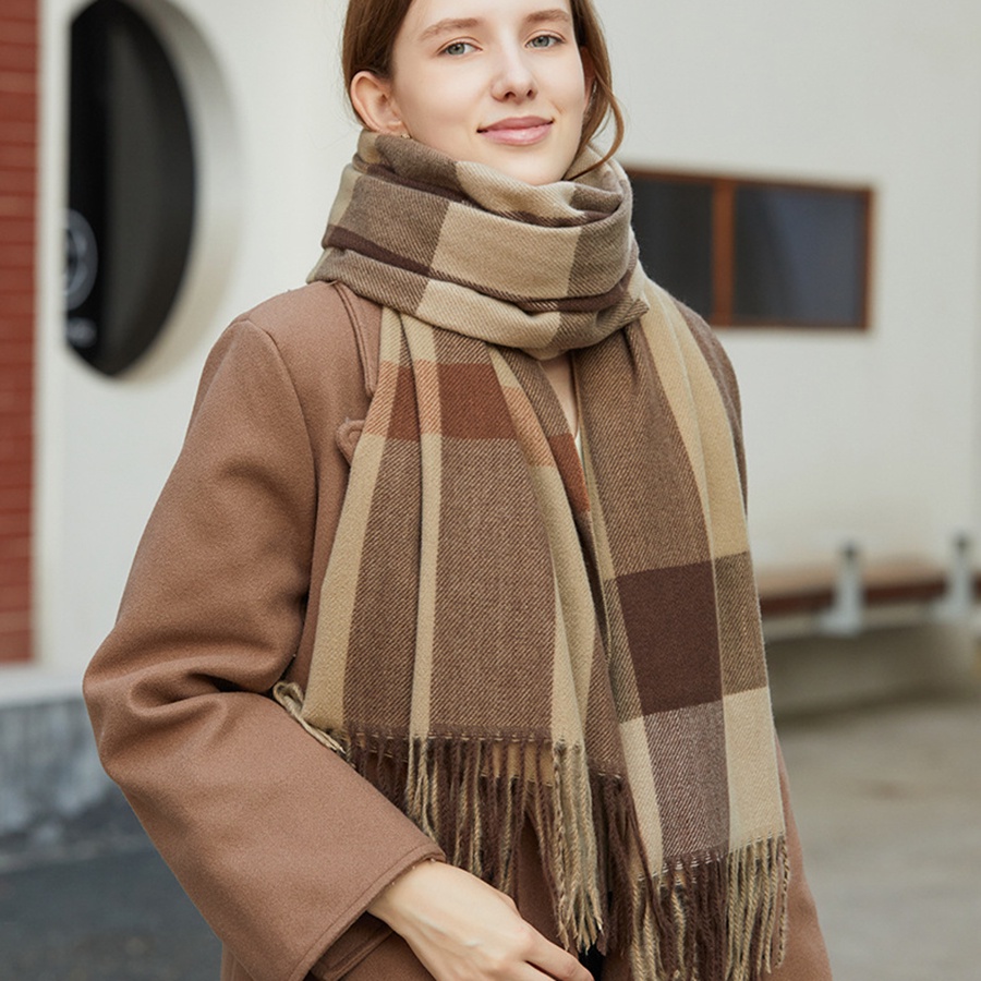 Khăn Quàng Cổ Nữ len cashmere dày mịn, Hàng Quảng Châu Siêu Đẹp