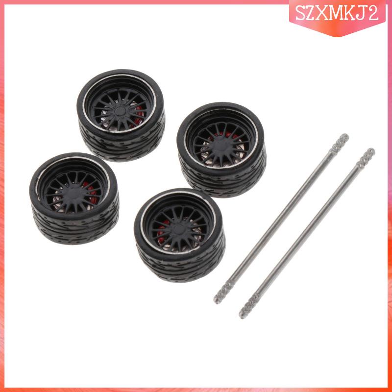 Bộ 4 Bánh Xe Đồ Chơi Diecast szxmkj2 1: 64 DIY