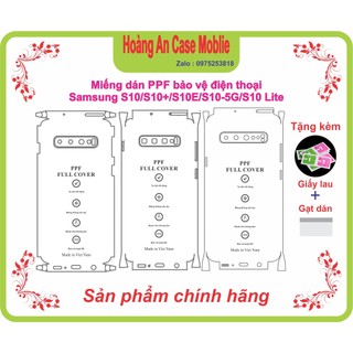 Miếng dán ppf bảo vệ điện thoại samsung s10/s10+/s10e/s10 5g/s10 lite