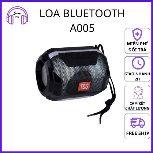 Loa Bluetooth không dây Mini Nghe Nhạc Hay A005 Có Đèn LED Nhấp Nháy Theo Nhạc Công Suất 5W Ấm Bass Mạnh