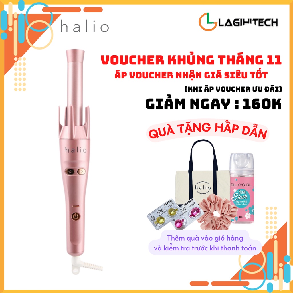 *LAGIHITECH* Máy Uốn Tóc Tự Xoay Ion Âm Halio Auto Rotating Hair Curler - Hàng Chính Hãng